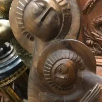 مجسمه چوبی مادر و فرزند ۵۵ سانت|مجسمه، تندیس، ماکت|تهران, مجیدیه|دیوار