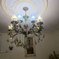 لوستر برنز ۵ شاخه دوبل ۱۰ لامپه|لوستر و چراغ آویز|ارومیه, |دیوار