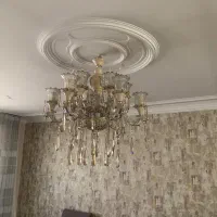 لوستر بسیار شیک آلیاژی رنگ کرم و کروم