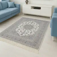 فرش دستباف(بساک ) نایین سه تخته ۴ متری کرک ابریشم