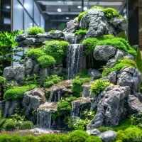 طراحی و اجرای آبنمای جنگل