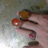 انگشتر نقره وعقیق