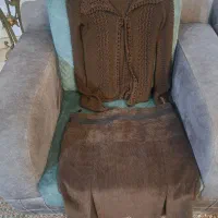 بلوز بافت با دامن کوتاه