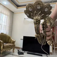 دیوار کوب آبکاری برنز دو شعله|لوستر و چراغ آویز|تهران, آشتیانی|دیوار