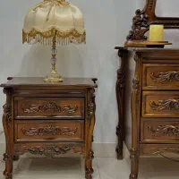 تخت دونفره چوبی سرویسخواب پر منبت|تخت و سرویس خواب|تهران, اختیاریه|دیوار