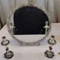 آینه شمعدان نقره ای|آینه|ری, دولت‌آباد|دیوار