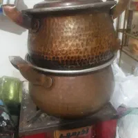 لوازم قدیمی قلیان برنجی پارچ مسی پوست طبیعی دوچرخ