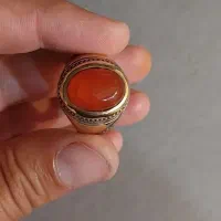 انگشتر سنگ عقیق معدنی طبیعی