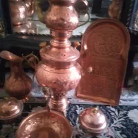 سرویس مسی سماور پارچ قوری و سینی
