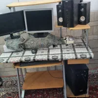 میز کامپیوتر ستون آهنی و  mdf