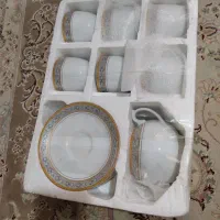 قیچی قند، قاب چوبی، سرویس چای، لوستر