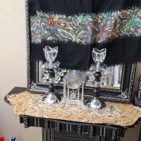 آینه،شمعدان،کنسول،ساعتِ جهیزیه.  درحدنو|بوفه، ویترین، کنسول|تهران, نارمک|دیوار