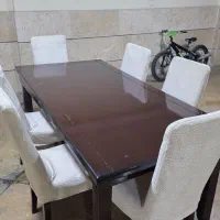 میزنهارخوری ۸ نفره چوب|میز و صندلی غذاخوری|تهران, سردارجنگل|دیوار