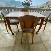 میز ناهار خوری ۴ نفره چوب راش