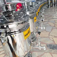 سماور گازی برنجی نقره ای سنتی