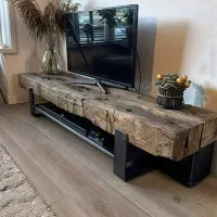 میز تلویزیون با چوب تراورس ریلی و جنگلی