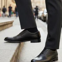 کفش رسمی بندی مردانه -مشکی(پرداخت درب منزل)