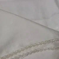 شال سفید مروارید دوزی