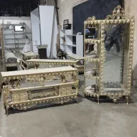 بوفه میز کنسول برنزی ایستاده با بهترین کیفیت