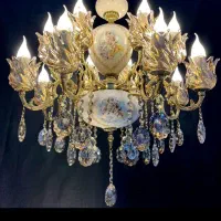 لوسترهلیوس شاخه دوگل دوبله10+6سرامیکی برنجw1050