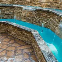 آبنما دیواری کرتین آب استخری نازل فواره ای|مصالح و تجهیزات ساختمان|یزد, |دیوار