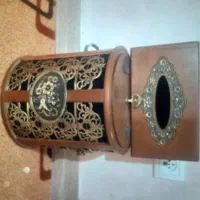 جا دستمال کاغذی وسطل زباله