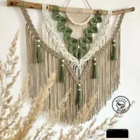 دیوارکوب مکرومه دستبافت.طراحی شیک مناسب دکور منزل