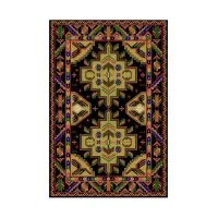 کد ۱۶۰۰۸۲ رنگ زمینه مشکی ابریشم دستکار