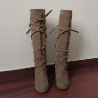 چکمه بلند جیر شتری رنگ خارجی|کیف، کفش، کمربند|تهران, مرزداران|دیوار