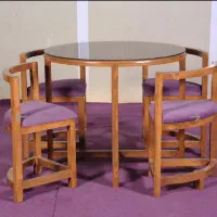 میز نهار خوری چوب راش روکش و نو پان