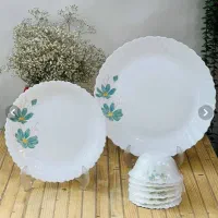 سرویس آرکو پال25پارچه 6نفرگلدن اُپال مدل شقایق سبز