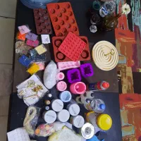 وسایل هنری شمع سازی و سنگ مصنوعی