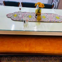 مبل تخت خوابی ۸ نفره و ناهار خوری ۸ نفره (چوب روس)|مبلمان خانگی و میز عسلی|ملایر, |دیوار