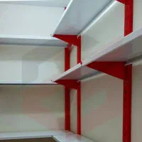 ویترین، سوپری قرمز وکفی سفید و قفسه ی آسان نصب|فروشگاه و مغازه|آباده, |دیوار