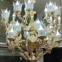 لوستر برنزی از تولیدی|لوستر و چراغ آویز|پاکدشت, خاتون آباد|دیوار
