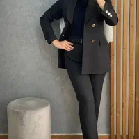 فروش ویژه ست کت شلوار مازراتی مشکی ( تولیدی )