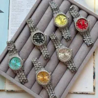 ساعت رولکس فول نگین دخترانه مدل دیت جاست rolex