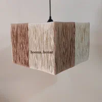 لوستر رافیا مدل مکعب