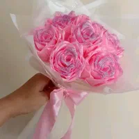 دسته گل روبانی و باکس