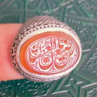 عقیق یمانی رکاب دست ساز خط مبین