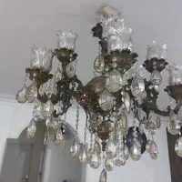 لوستر 12 شاخه جنس  فلزی بسیار تمیز|لوستر و چراغ آویز|اهواز, کوروش|دیوار