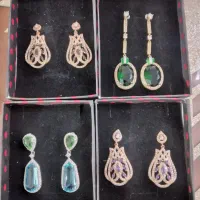 گوشواره با سنگ کریستال