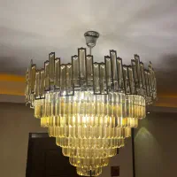 لوستر کریستال دو عدد|لوستر و چراغ آویز|تهران, یوسف‌آباد|دیوار