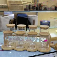 جا ادویه و حبوبات پیرکس درب بامبو