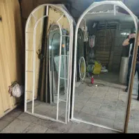 آینه قدی پنجرهای فلزی رنگ سفید مشکی|آینه|بروجرد, |دیوار