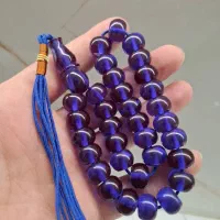تسبیح سندلوس شفاف آبی  ۳۳ عددی .