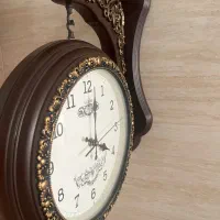 ساعت دو رو و لوستر چوبی|لوستر و چراغ آویز|پردیس, فاز ۲|دیوار