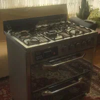 اجاق گاز ۵ شعله کاوه افروز طرح فر استیل