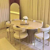 میز و صندلی ارکیده پارچه ترک مدرن