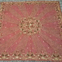 رومیزی حریر سرمه دوزی